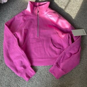 Lululemon Scuba Cropped Funnel Neck in Pink